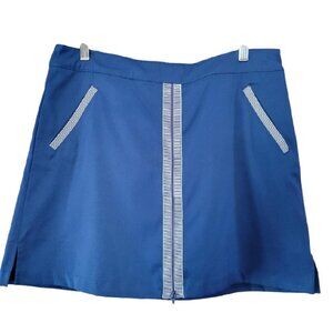 Lady Hagen Blue Golf Skort Size 10 Three Pockets Zipper Closure